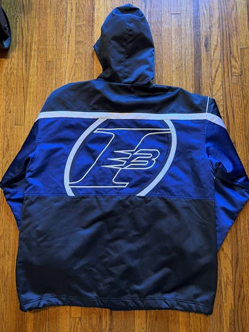 VTG ALLEN IVERSON JACKET PARKA MENS 2XL REEBOK I3 BLUE AI COAT Cover