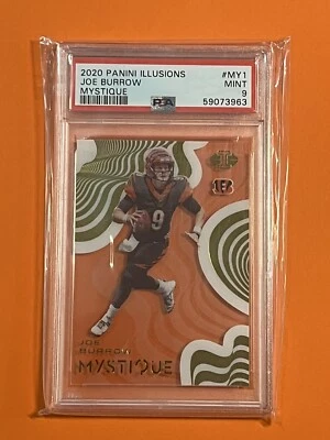 2020 Panini Illusions JOE BURROW PSA 9 MINT Mystique Rookie Insert RC INVEST 🚀 - Image 1 of 2