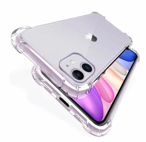 Funda de silicona transparente a prueba de golpes para iPhone 12, 11 Pro Max Mini XR X XS 8 7 6Plus  - Imagen 1 de 8