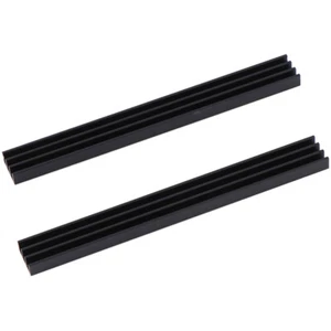 2Pcs 100 * 11 * 5mm Black Aluminum Chip Radiators Heatsink UKR8YY-b - Photo 1/8