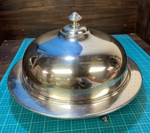 Vintage Reed & Barton Silver Plate Footed Food Server w/ Domed Top - Picture 1 of 12