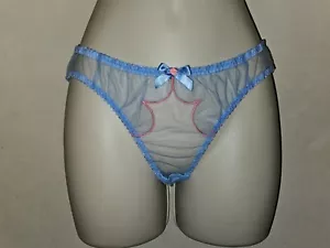 Agent Provocateur Lorna Brief blue with pink trim size AP 3 Medium NWT - Picture 1 of 6