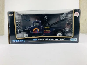 1/18 SCALE WELLY 1956 FORD F-100 TOW TRUCK RAINBOW ROAD SERVICE - Picture 1 of 9