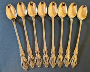 8er Set Oneida Community Edelstahl Brahms Lange Eisteelöffel - Bild 1 von 2