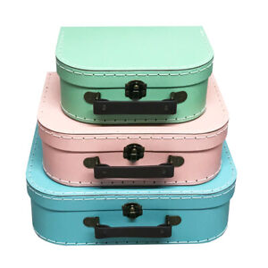 Pastel Retro Storage Suitcases Boxes Decorative Suit Case Home Sass & Belle