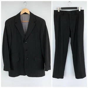 Men's DOLCE & GABANNA Wool Cotton Two Piece Suit Brown Striped Size 36 / 50 - Picture 1 of 12