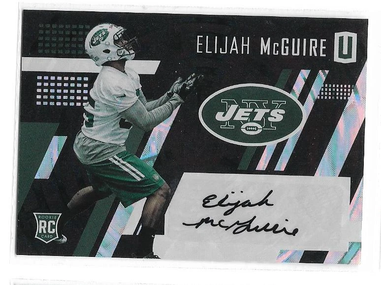Elijah McGuire 2017 Panini Unparalleled auto #d 31 / 99  RC   NY JETS - Image 1 of 1