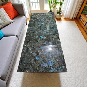 Elegant Labradorite Stone Dining Top Table Crystal HJealing Gemstone Top - Picture 1 of 10