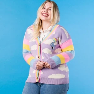 Cardigan ufficiale Care Bears Cloud Lilac lavorato a maglia: S,M,L,XL,XXL,3XL,4XL - Foto 1 di 4