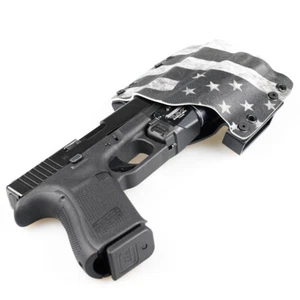 OWB Holster for Streamlight TLR-7 - 50+ Gun Models - USA SLANTED B&W - Picture 1 of 11