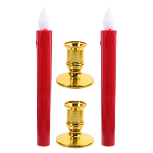 4 Pcs Electronic Candle Light LED Pillar Candles Lights for Party - Picture 1 of 12