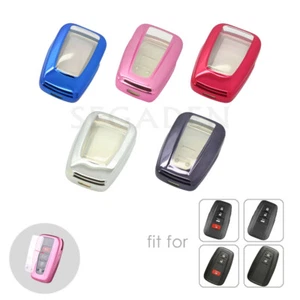 Soft TPU Remote Smart Key Fob Case Cover fit for TOYOTA Camry Corolla C-HR Prius - Picture 1 of 11