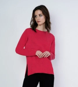 1stAmerican Suéter 100% Puro Cachemir de Mujer Cuello Redondo Hecho en Italia - Imagen 1 de 24