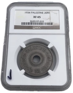 Palestine- British Mandate 20 Mils 1934 - NGC XF 45 *** Rare*** - Picture 1 of 4