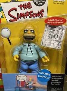 THE SIMPSONS GRAMPA SIMPSON Playmates WORLD OF SPRINGFIELD INTERACTIVE FIGURE - Picture 1 of 6