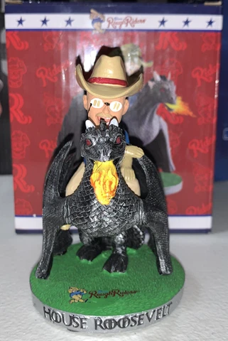 New Frisco RoughRiders Game of Thrones GoT Teddy Roosevelt Dragon Bobblehead Cover