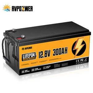 12V 300AH LiFePO4 Lithium Battery 10000+Cycle 200A BMS Solar RV Off-grid Boot - Picture 1 of 21