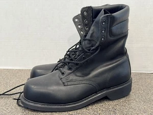 Bates Durashocks Steel Toe Boots Black Mens 6.5 E (XW) Oil Proof Made In USA EUC - Picture 1 of 11