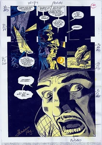 BATMAN DETECTIVE COMICS #676 COLOR PRODUCTION ART SIGNED ADRIENNE ROY COA PG 36 - Picture 1 of 3