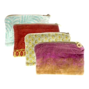 Marsupio Kantha in tessuto con zip - Foto 1 di 4