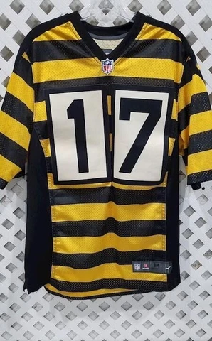 Nike On Field NFL Steelers Bumblebee Jersey #17 Mike Wallace Men's Size Medium Cover