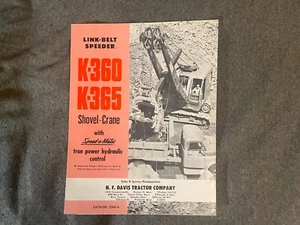 Brochure gru a pala Link Belt Speeder K 360 365 anni 50 vintage - Foto 1 di 4