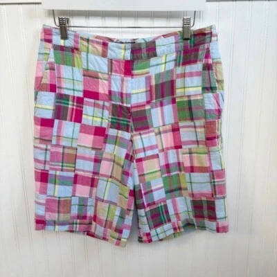 Bermudas Brooks Brothers 346 Multicolor Indian Madras Patchwork Talla 8 Foto 1 de 4