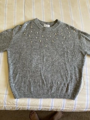 Suéter H&M manga larga adolescentes con cuentas Foto 1 de 3