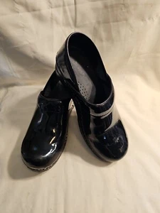 Sanita Unisex Original Danish Professional Clogs 38 Black Patent Leather - Picture 1 of 5