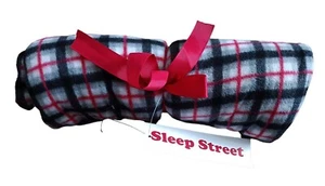 Sleep Street Pajama Pants Kids Size 14 Plaid Black Red Fleece Christmas Holiday - Picture 1 of 4