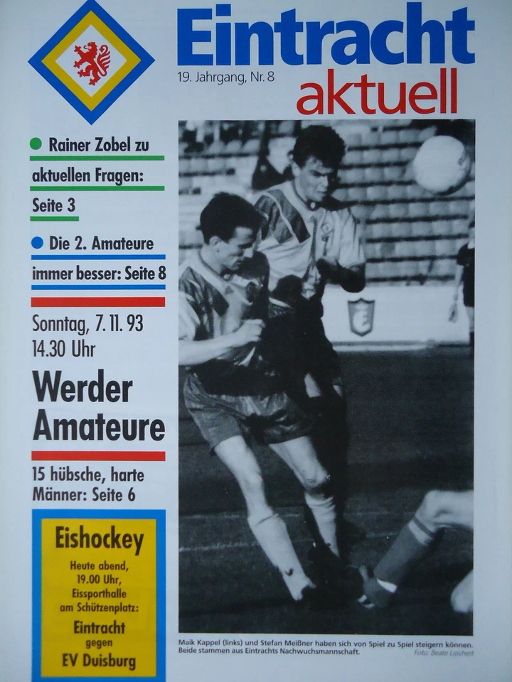 Programm 1993/94 Eintracht Braunschweig - Werder Bremen Am. - Bild 1 von 1