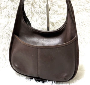 Bolso de Hombro Old Coach Ergo Cuero Marrón 9033 Vintage W31cm USADO - Imagen 1 de 14