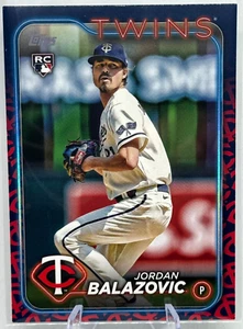 2024 Topps Series 1 JORDAN BALAZOVIC RC Team Color SSP Twins #263 - Imagen 1 de 2