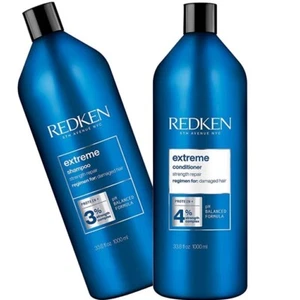 Redken Extreme 1lt Shampoo & Conditioner DUO Fortifier for Distressed Hair - Picture 1 of 5
