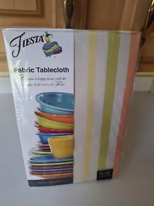 Authentic FIESTAWARE Cotton Striped Plaid TABLECLOTH, BNIB, 52" x 52" Square! - Picture 1 of 13