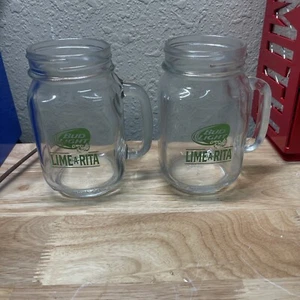 Dos (2) nuevos frascos Bud Light Lime-A-Rita Mason tazas/vaso de cerveza. Nuevo. - Imagen 1 de 4