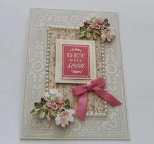 Anna Griffin "Get Well Soon" 3D Handmade Layered Card - Picture 1 of 2