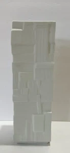 VNT Heinrich Reistenpatt Germany Op Art Biskuitporzellan Vase 70er matt-weiß - Bild 1 von 11