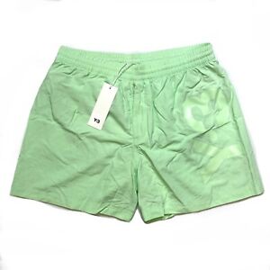Y-3 ADIDAS Yohji Yamamoto Mens Logo Swim Trunks Shorts Green (MSRP $155)