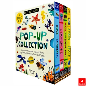 Curious Kids Pop-Up Collection 4 Books Set Bugs & Minibeasts, Sea and Shore NEW - Picture 1 of 3
