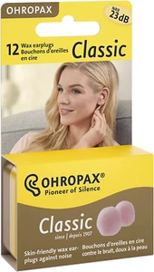 Ohropax Wax Ear Plugs, 12 Plug - Picture 1 of 7