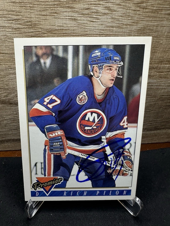 1994-95 Topps Premier - #417 Stu Barnes In-Person ON-CARD AUTO - Image 1 of 2