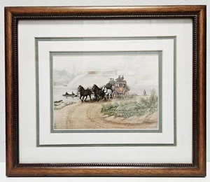 The Last Run by Fred Thrasher Hand-Signed Print- Frame Measures 12"x10.5" - Picture 1 of 5