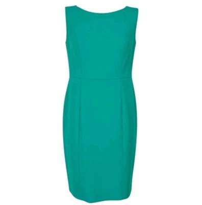 Kasper Dress Size 10P Green Sleeveless Kick Pleat Hidden Back Zip Lined New - Image 1 of 4