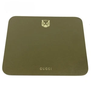 GUCCI Tiger Mauspad Computer Innenartikel Khaki Herren B22,5cm x H17,8cm GEBRAUCHT - Bild 1 von 7