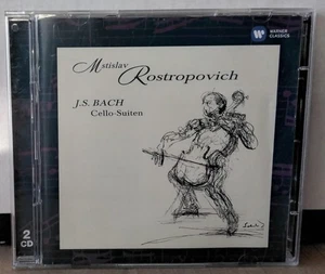 WARNER CLASSICS 0825646241996 J.S. BACH, ROSTROPOVICH Cello Suites EU 2014 2CD's - Picture 1 of 3