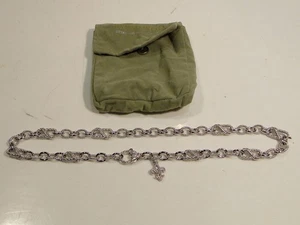 Schöne Judith Ripka Kabelglieder Halskette mit Fleur de Lis Charm Verstärker Sterling - Bild 1 von 5