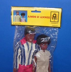Vintage Amos & Annie Black African American Doll Set Barbie Clone MIP Nos Sealed - Picture 1 of 10