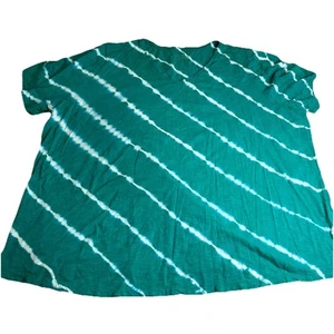 Camicia tunica Catherines taglia 3X 26/28 verde acqua tinta unita scollo a V - Foto 1 di 4