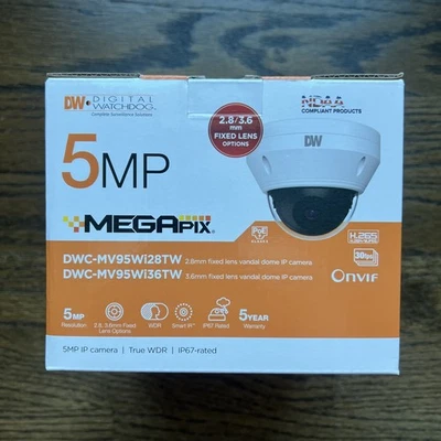Digital Watchdog MEGApix DWC-MV95Wi28TW 5MP Outdoor Network Dome Camera - Image 1 of 4